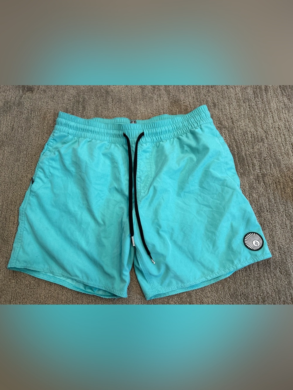 Volcom Men’s Lido 2 Solid Trunks- Small- Teal